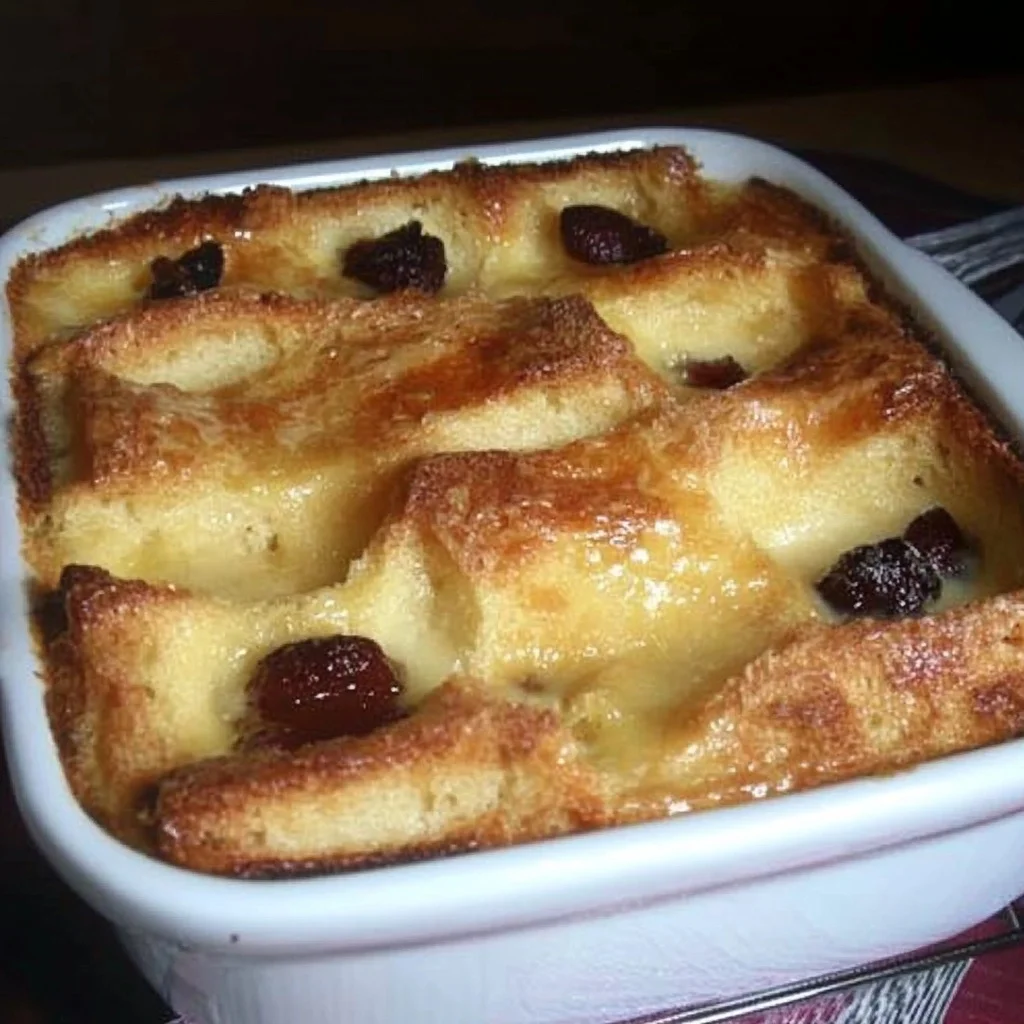 Traditional bread and butter pudding