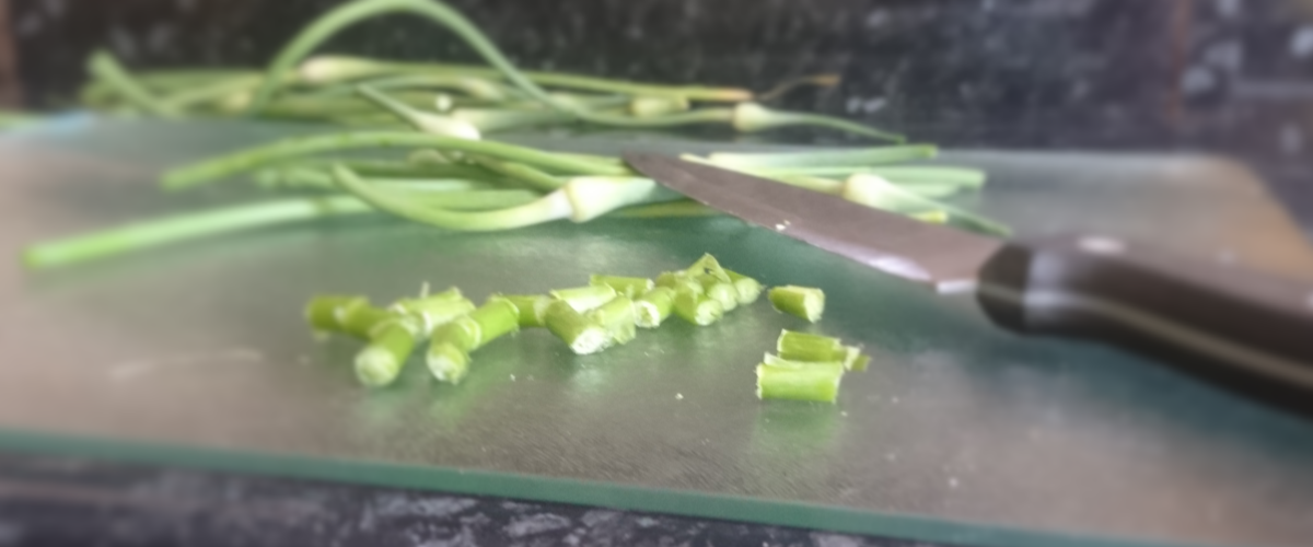 Preparing Garlic Scapes Image